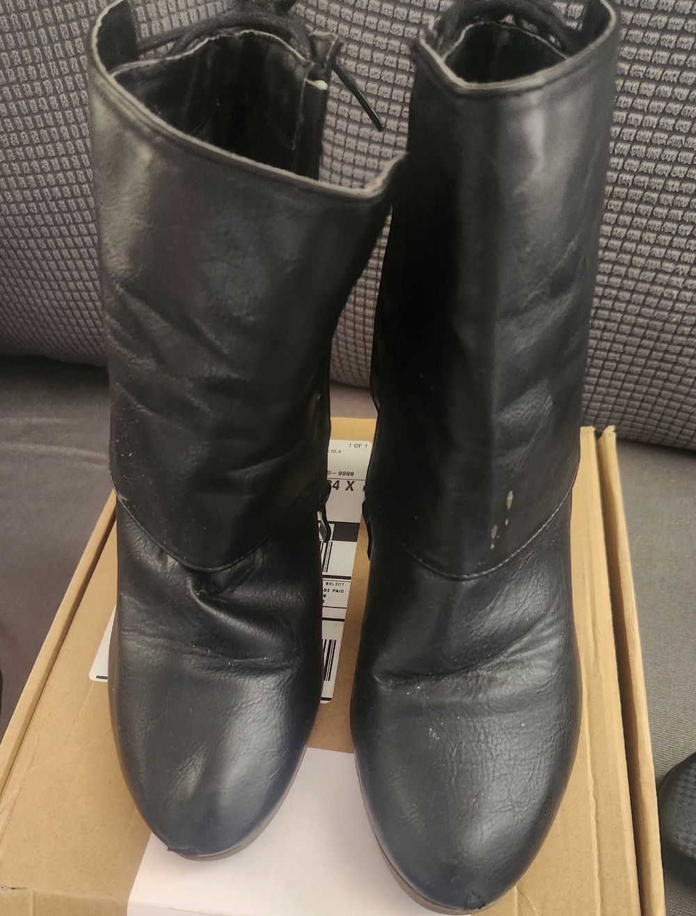 Journee Collection Black Mid-Calf Ankle Boots